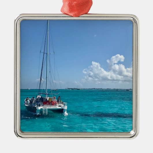 Caraïbisch Zee Boat Ornament (Voorkant)