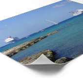 Caraïbisch Zee Cruise Poster (Hoek)