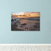 Caraïbisch Zee, Kaaimaneilanden. Crashwaves 2 Canvas Afdruk (Insitu (Houten vloer))