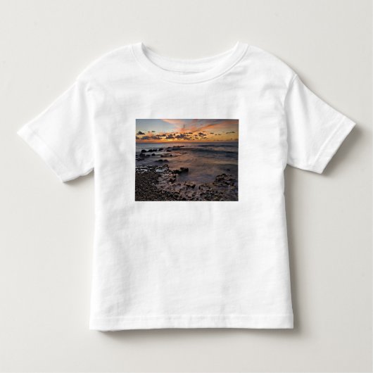 Caraïbisch Zee, Kaaimaneilanden. Crashwaves 2 Kinder Shirts (Voorkant)
