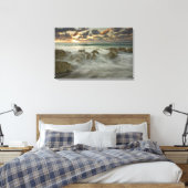 Caraïbisch Zee, Kaaimaneilanden. Scheergolven 3 Canvas Afdruk (Insitu (Slaapkamer))