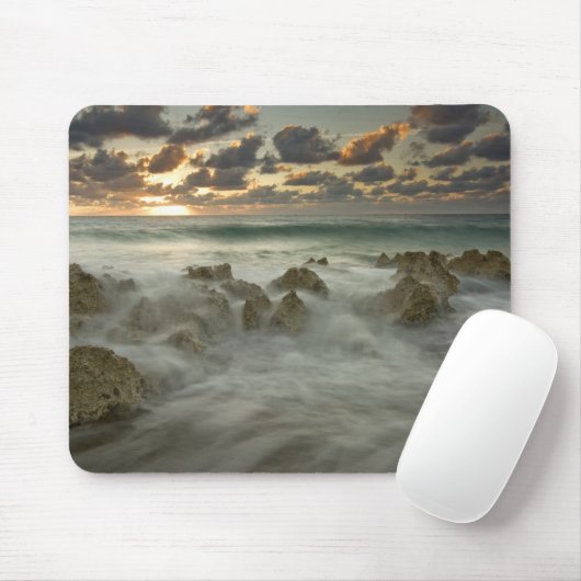 Caraïbisch Zee, Kaaimaneilanden.  Scheergolven 3 Muismat (Met muis)