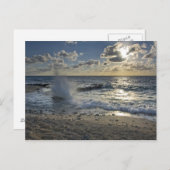 Caraïbisch Zee, Kaaimaneilanden. Scheergolven Briefkaart (Voorkant / Achterkant)