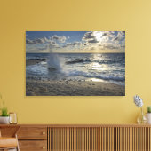 Caraïbisch Zee, Kaaimaneilanden. Scheergolven Canvas Afdruk (Insitu (Woonkamer))