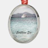 Caraïbisch Zee Metalen Ornament (Links)