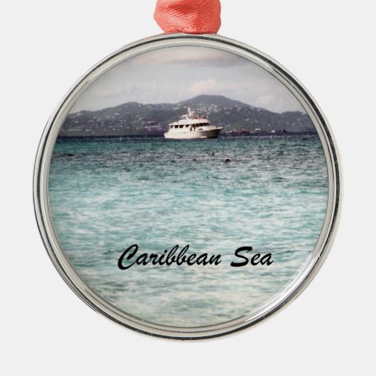 Caraïbisch Zee Metalen Ornament (Voorkant)