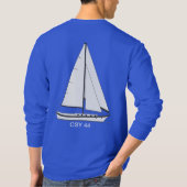 Caraïbisch zeilschip CSY 44 T-shirt (Achterkant)