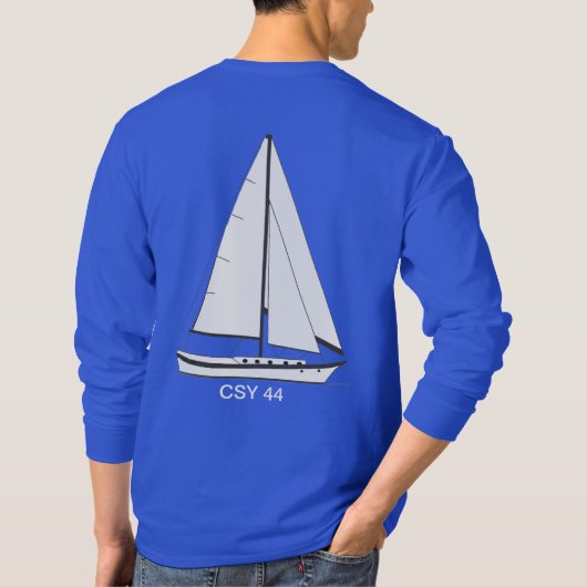 Caraïbisch zeilschip CSY 44 T-shirt (Achterkant)