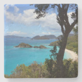 Caraïbische baai stenen onderzetter (Voorkant)