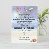 Caraïbische bestemmingsuitnodiging kaart (Staand voorkant)