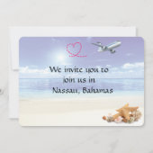 Caraïbische bestemmingsuitnodiging kaart (Achterkant)