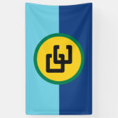 Caraïbische communautaire vlag Banner (Verticaal)