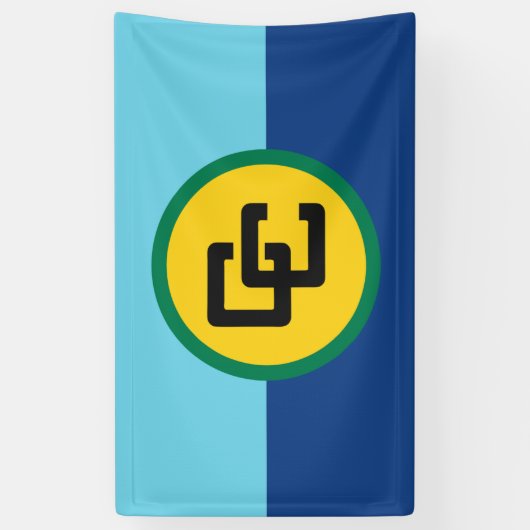 Caraïbische communautaire vlag Banner (Verticaal)