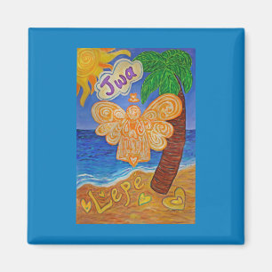 Caraïbische Creole Beach Angel - aangepaste vriend Magneet