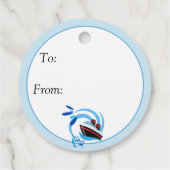 Caraïbische cruise bedankjes labels (Achterkant)