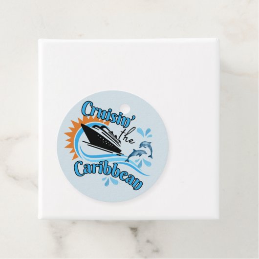 Caraïbische cruise bedankjes labels (In situ)