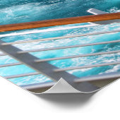 Caraïbische cruise - Turquoise Wake Photography Poster (Hoek)