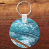 Caraïbische cruise - Turquoise Wake Photography Sleutelhanger (Voorkant)