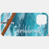 Caraïbische cruise Turquoise Wake Travel Case-Mate iPhone Case (Achterkant (horizontaal))