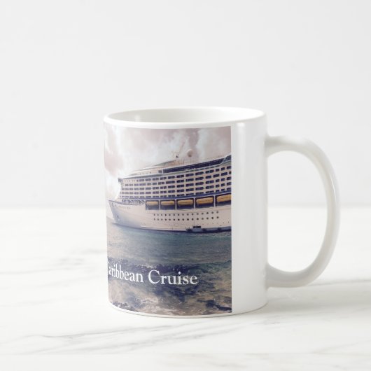 Caraïbische cruise - Witte Mok van 11 oz Classic W (Rechts)