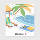 Caraïbische dagtrip sticker (Vel)