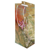 Caraïbische droom - Gift Bag Wijn Cadeautas (Achterkant Gekanteld)