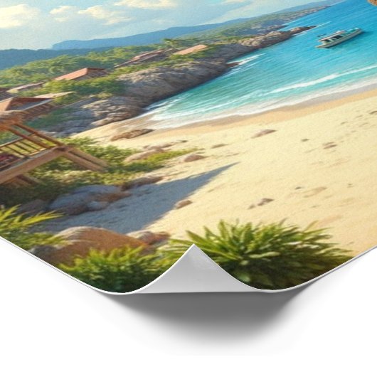 Caraïbische droom poster (Hoek)