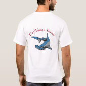 Caraïbische duikers - Hammerhead T-shirt (Achterkant)