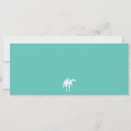 Caraïbische Eilanden Boarding Pass bruiloft Kaart (Achterkant)