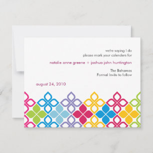 Caraïbische eilanden Bruiloft Save the Date Kaart