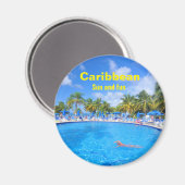 Caraïbische eilanden magneet (Voorkant / Achterkant)