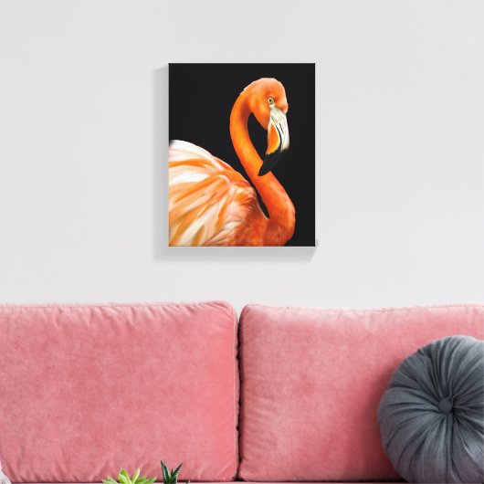 Caraïbische falmingo canvas afdruk (Insitu (Woonkamer))