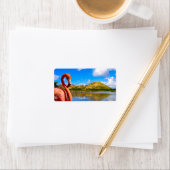 Caraïbische flamingo in St Kitts Etiket (Insitu)