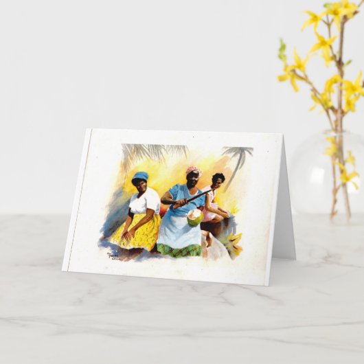 Caraïbische groeten kaart (Gele Bloem)