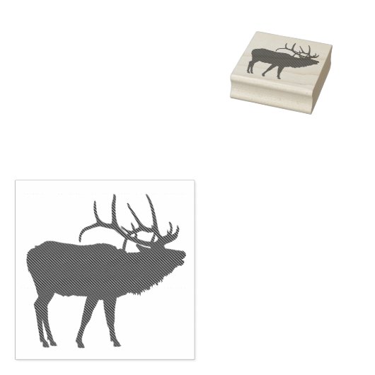 Caraïbische hertenboetsen, roepen, grote elandantl rubberstempel (Gestempeld)