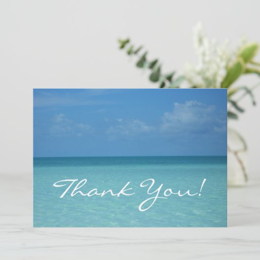 Caraïbische horizon - Hartelijk dank Bedankkaart (Staand voorkant)