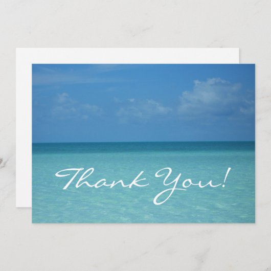 Caraïbische horizon - Hartelijk dank Bedankkaart (Voorkant / Achterkant)