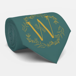 Caraïbische Huidige Kleur Monogrammed Groomsmen Stropdas