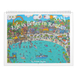 Caraïbische illustraties door Kristin Agenda Kalender