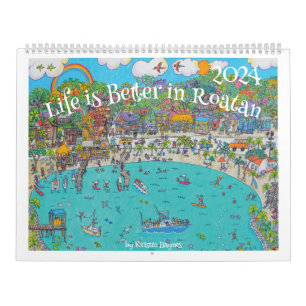 Caraïbische illustraties door Kristin Agenda Kalender