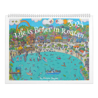 Caraïbische illustraties door Kristin Agenda Kalender