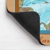 Caraïbische kaart Mousepad Muismat (Hoek)