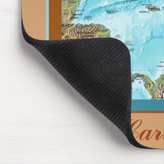 Caraïbische kaart Mousepad Muismat (Hoek)