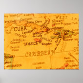 Caraïbische kaart  poster (Voorkant)