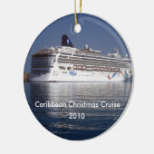 Caraïbische Kerstcruise, 2010 Keramisch Ornament (Links)