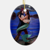 Caraïbische kerstversiering met marineslag keramisch ornament (Achterkant)