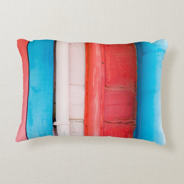 Caraïbische kleuren - abstract accent kussen (Achterkant)