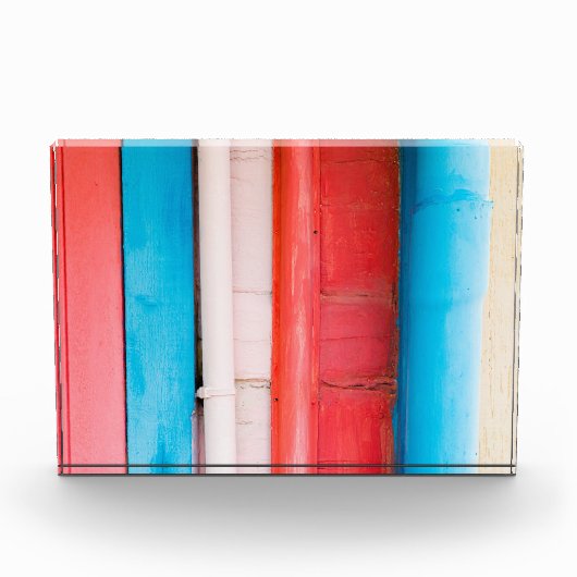 Caraïbische kleuren - abstract fotoblokken (Voorkant)