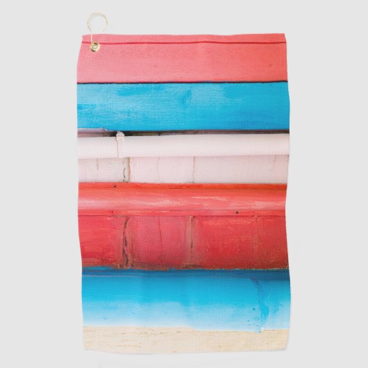 Caraïbische kleuren - abstract golfhanddoek (Voorkant)