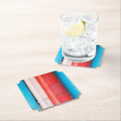 Caraïbische kleuren - abstract kartonnen onderzetters (Insitu)